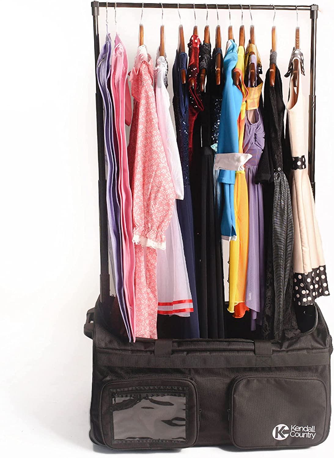 dance bag with garment rack