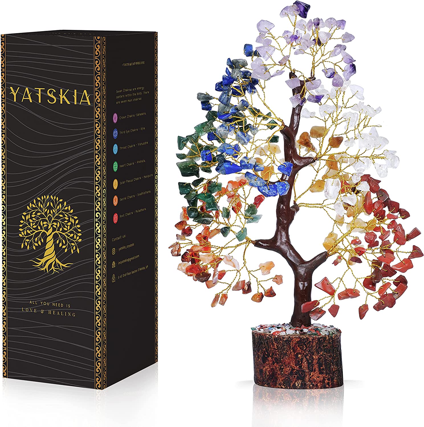 Chakra Tree of Life - Crystal Tree for Positive Energy - Seven Chakra Tree