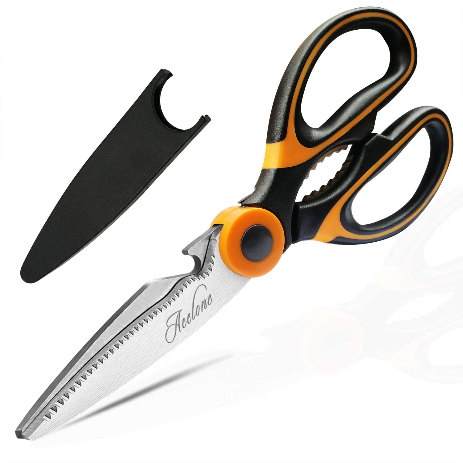 Acelone Premium Heavy Duty Shears Ultra Sharp Stainless Steel Multi-function Kitchen Scissors