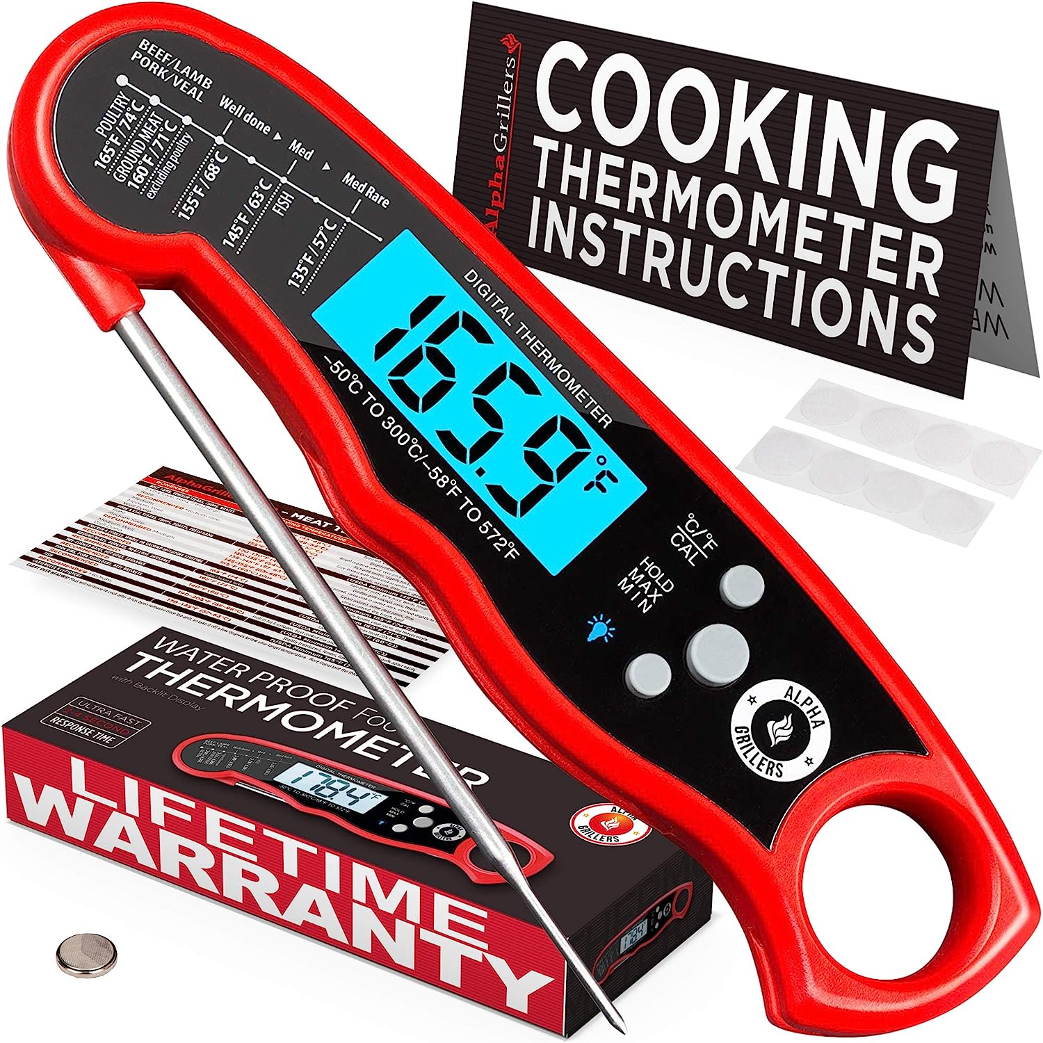 Alpha Grillers Instant Read Meat Thermometer