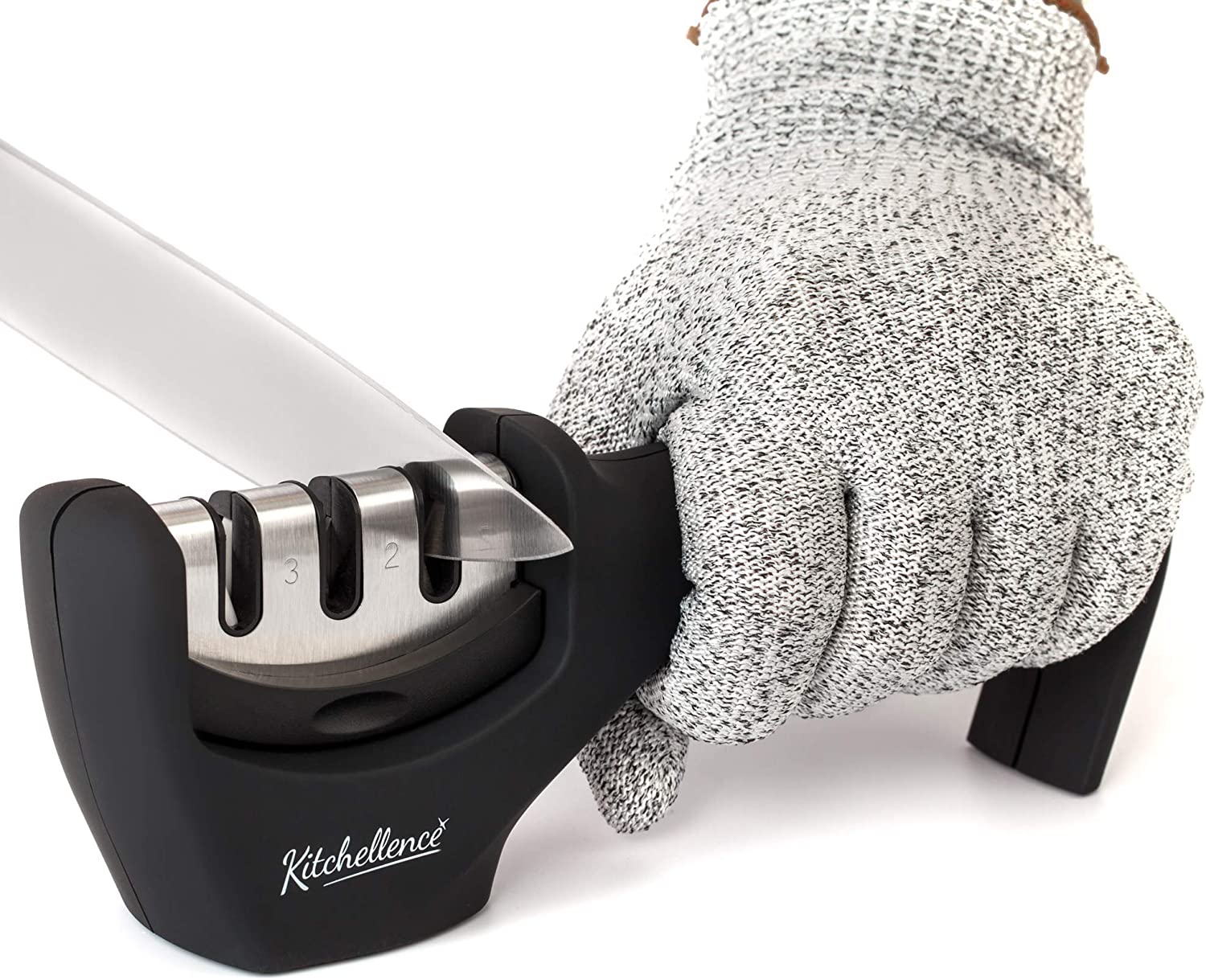 KITCHELLENCE 3-Stage Knife Sharpener