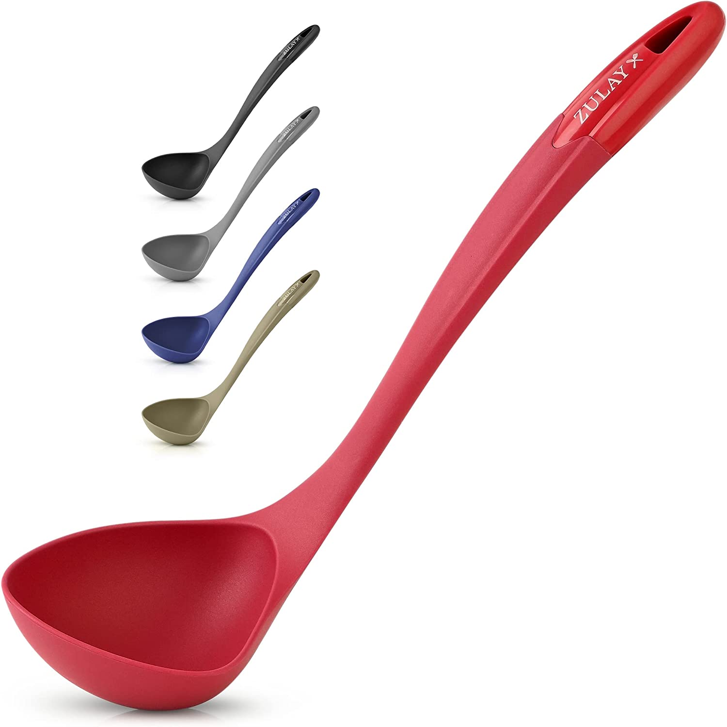 Zulay Soup Ladle Spoon with Comfortable Grip